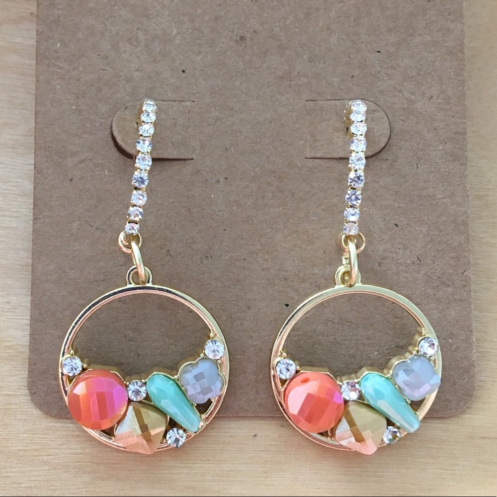 Rhinestone Half Hoop Elegant Earrings